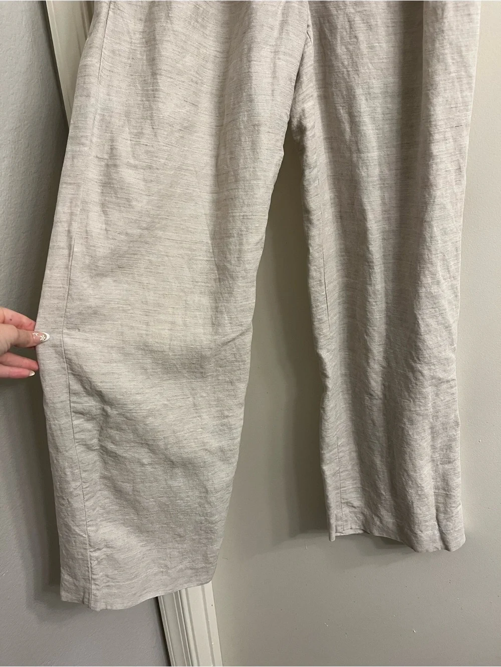 Aritzia Wilfred The Effortless Pant Linen Natural Ecru Size 6